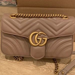 Gucci Marmont Small Shoulder Bag Dusty Pink